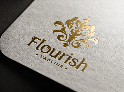 Flourish - Elegant Logo beauty logo boutique logo brand design branding feminine logo logo design luxury brand luxury logo ornament vintage logo