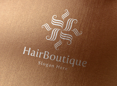 HairBoutique - Luxury Logo beauty logo boutique logo brand design branding elegant logo feminine logo hair care hair salon logo design luxury brand luxury logo salon logo vintage logo