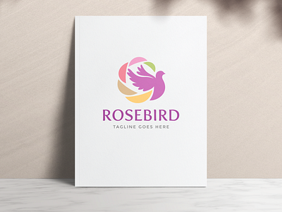 Rosebird Feminine Logo beauty logo brand identity branding cosmetic logo dove logo elegant logo fashion logo feminine logo logo design luxury brand luxury logo wellness logo