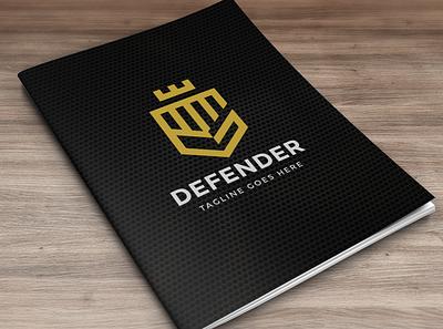 Defender - Crest Logo brand identity branding company logo crest guardian heraldry insurance logo design security logo shield logo technology