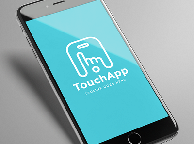 TouchApp Logo Design app logo application brand identity branding company logo logo design logo template mobile app mobile phone modern logo tech technology