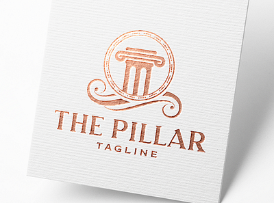 The Pillar Logo Design agency brand identity branding broker elegant logo greek pillar logo luxury logo pillar logo property real estate realtor realty logo vintage logo
