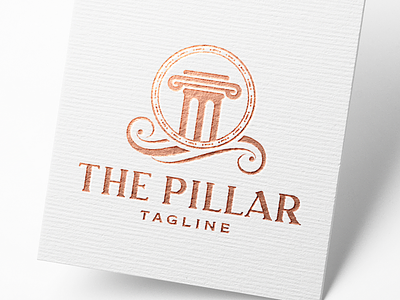 The Pillar Logo Design agency brand identity branding broker elegant logo greek pillar logo luxury logo pillar logo property real estate realtor realty logo vintage logo