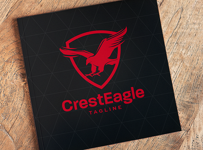 Crest Eagle Logo Design aerial aviation bird logo brand design brand identity branding crest logo drone eagle logo logo design modern logo shield logo