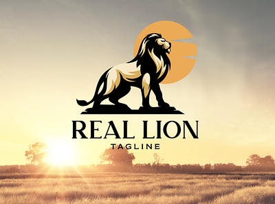 Real Lion Logo Design agency brand identity branding company logo corporate identity elegant logo lion logo logo luxury logo real estate realtor