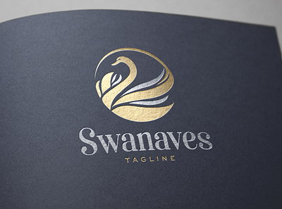 Swanaves - Elegant Logo Design beauty logo beauty salon brand identity branding cosmetic elegant logo fashion feminine logo jewelry logo design luxury logo spa logo swan logo wellness