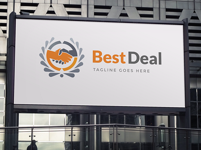 BestDeal Handshake Logo agency agent brand identity branding company logo deal economy finance handshake logo design market realtor realty sale shop