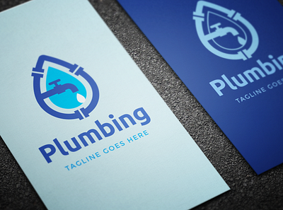 Plumbing Services Logo agency brand design branding company logo logo design personal branding pipes plumber plumbing repair sanitation services tradesperson valves water logo