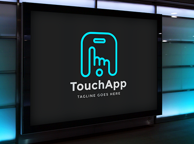 TouchApp - Modern Logo app logo brand design brand identity branding company logo corporate identity gadget logo design mobile app modern logo tech logo technology