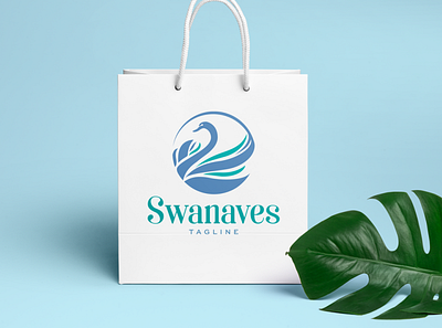 Swanaves - Beauty Logo beauty logo beauty product beauty salon branding corporate identity cosmetic dove logo elegant logo feminine logo logo design luxury logo pigeon spa logo swan logo wellness