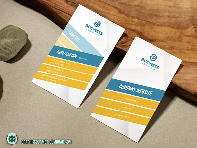 Vertical Business Card Design v02