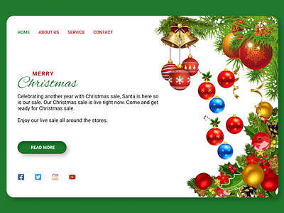 Christmas Sale Landing Page app dailyui design icon typography ui ux