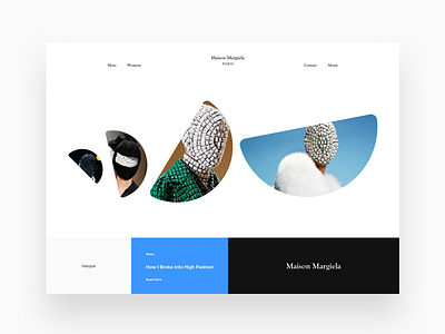 High Fashion blog design clean design fashion minimal page simple ui ux web white