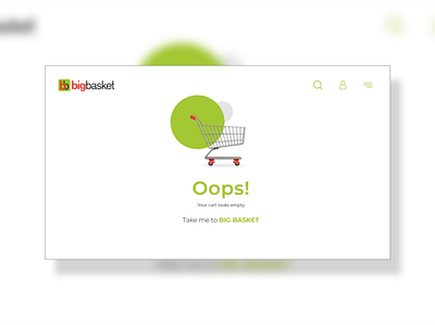 Error 404 (Big Basket) 404 branding cart code concept creative design css error error 404 html project ui uiux ux website