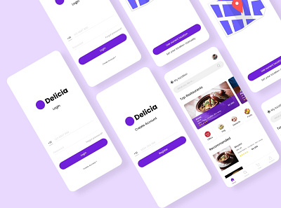 Delicia , Online Food Delivery App app uidesign