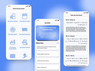 Berdzikir - Islamic Dua Mobile App app design design figma mobile app ui ui ux