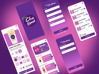Redesign Chatime Mobile App app design chatime design figma mobile app redesign ui ux