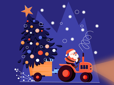 Santa Claus 2021 app art christmas christmas card christmas tree claus flat flat illustration graphic design illustration illustrator minimal new year santa vector vector illustration