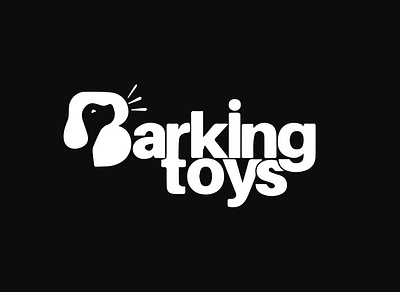 Negative Space Logo Design Idea | Barking toys branding graphic design logo