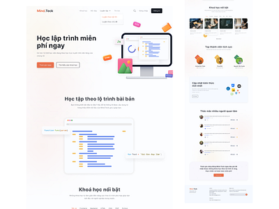 Code Learning Landingpage design illustration ui ux