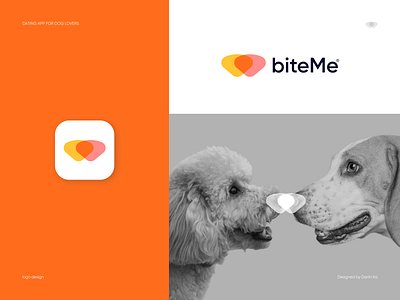BiteMe Logo Design animal logo branding dating dating app design dog dog logo graphic design logo minimalistic logo modern logo vector