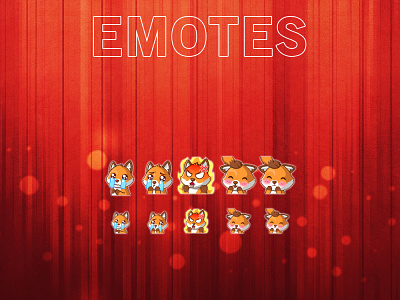 FOX angry cute animal cute art discord emoji emotes fox fox logo foxes illustration sad streamer streaming twitch yawn