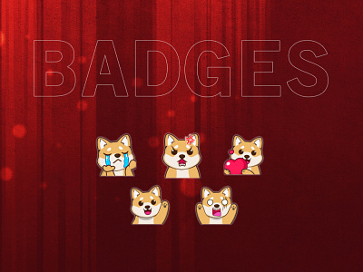 WOLF badge design badges emotes illustration logo mascot streamer streaming twitch twitchemotes twitchstreamers