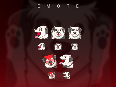 DOG animals badges cartoon chibi art cute design discord dog doggy dogs emote for twitch emotes illustration logo streamer streaming twitch twitch emotes ui vector