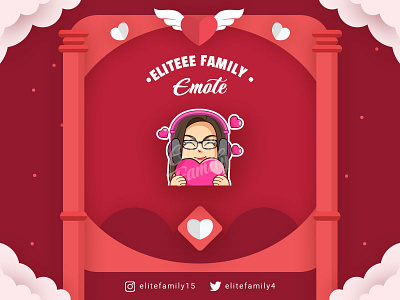 LOVE EMOTE 3d animation badges branding design discord emotes graphic design illustration logo motion graphics streamer streaming twitch ui