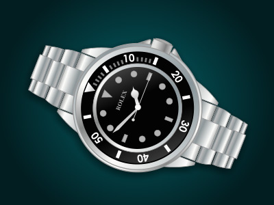 Rolex Watch Icon black chrome rolex silver watch