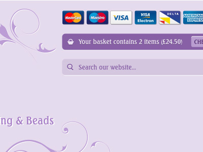 Beading E-commerce Website (work in progress) e commerce lilac purple