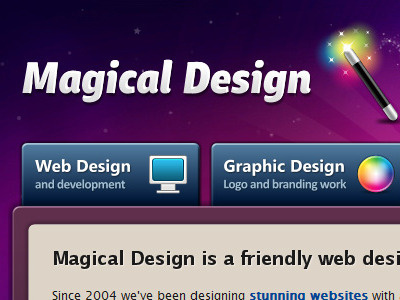 Magical Design (with full page attachment) blue magic wand magical design purple tabs