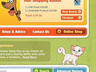 Pet Shop Version 2 cat dog e commerce green orange pet shop yellow