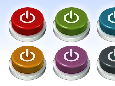 Multicoloured Buttons 3d buttons multicoloured press push reset