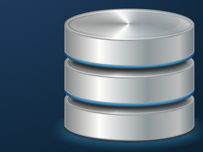 Alternative version of the database/server icon blue database glow server