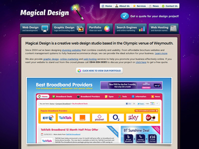 Finally Launched... magic wand magical design purple website