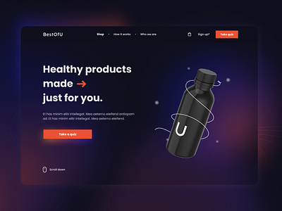 Supplement landing page landing page ui