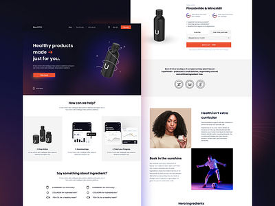 E-commerce website for supplement design ui