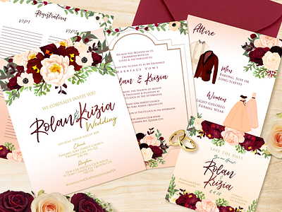 Sample Wedding Invitation digital art digital painting graphicdesign wedding invitation