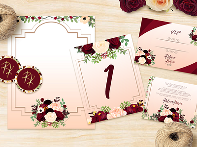 Sample Wedding Kit digital art digital painting graphic design invitation invitations weddings