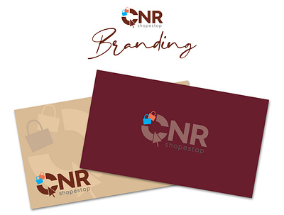 CNR Shopestop Logo & Business Card branding business card graphic design logo