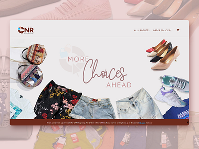 CNR Shopestop old ecommerce web design mockup