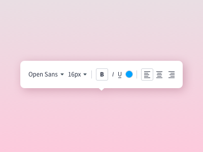 Floating Text Formatting Bar