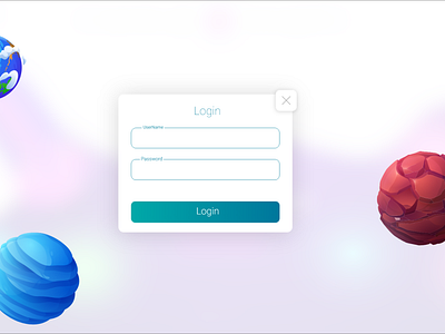 Login Page Dialog UI