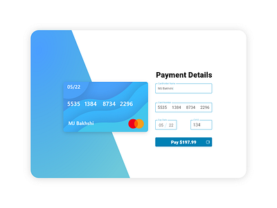 Credit Card UI adobe adobe xd app card credit dailyui design graphic design payment ui xd