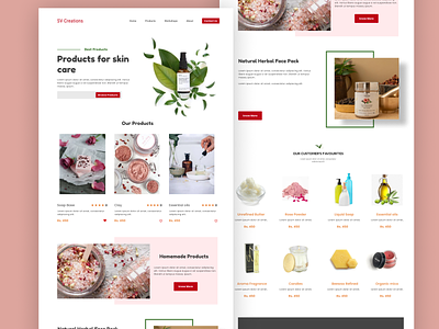 Cosmetics website - Landing page aesthetic design branding cosmetics cosmetics website design creative delivery website designs ecommerce website figma landing page logo minimal products landing page ui uiux userinterface ux website design website landing page website templates