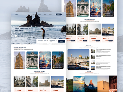 Travel agency website - Landing page