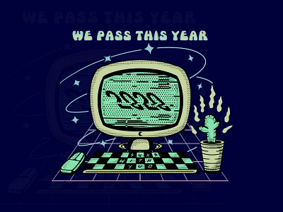 We pass this year abstract artwork clothing brand computer illustration illustrator tech tshirt tshirt art