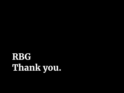 RBG Thank you rbg
