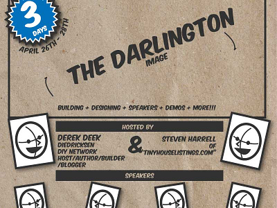The Darlington Workshop Poster graphic design poster tiny house wireframe
